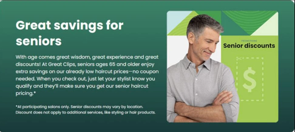 $2 off Discount for Seniors (65+) at Great Clips